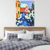 Kandinsky - Kochel, Kerkhof en Pastorie Canvas Afdruk (Insitu (Slaapkamer))