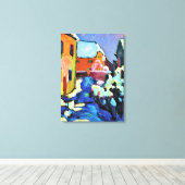 Kandinsky - Kochel, Kerkhof en Pastorie Canvas Afdruk (Insitu (Houten vloer))