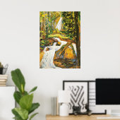 Kandinsky - Kochel Waterfall I Poster (Thuiskantoor)