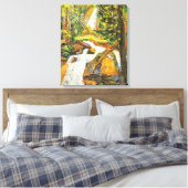 Kandinsky - Kochel: Waterval I, Canvas Afdruk (Insitu (Slaapkamer))