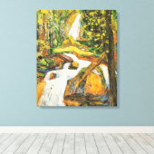 Kandinsky - Kochel: Waterval I, Canvas Afdruk (Insitu (Houten vloer))
