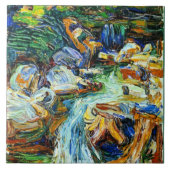 Kandinsky - Kochel - Waterval II Tegeltje (Voorkant)