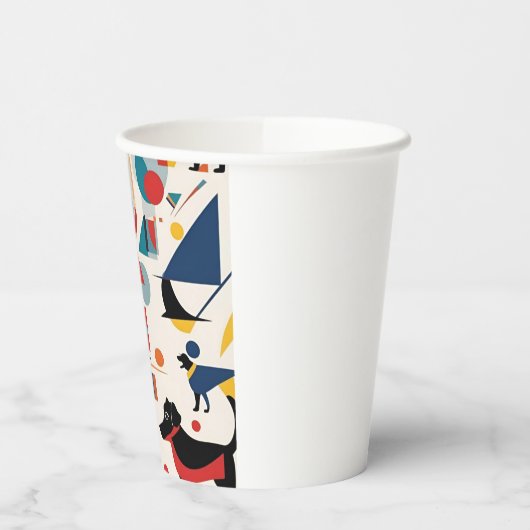 Kandinsky kunst & Hondenliefhebber Papieren Bekers (Links)