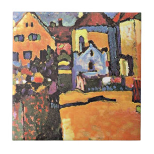 Kandinsky-kunstwerk, Grungasse in Murnau, Tegeltje