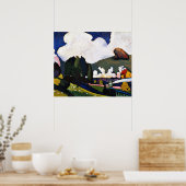 Kandinsky - Landscape near Murnau with Locomotive Poster (Keuken)