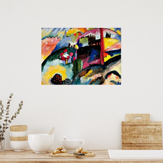 Kandinsky - Landschap met de Factory Chimney Poster (Keuken)