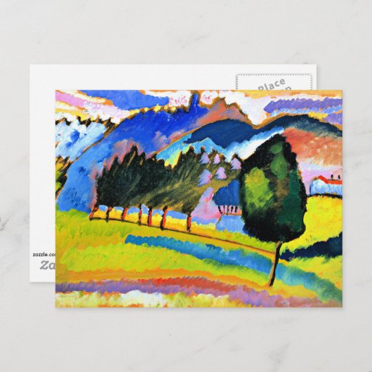 Kandinsky - Landschap met glooiende heuvels Briefkaart (Voorkant / Achterkant)