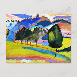 Kandinsky - Landschap met glooiende heuvels Briefkaart