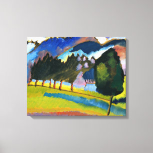Kandinsky - Landschap met glooiende heuvels Canvas Afdruk