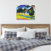 Kandinsky - Landschap met glooiende heuvels Canvas Afdruk (Insitu (Slaapkamer))