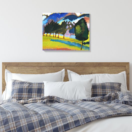 Kandinsky - Landschap met glooiende heuvels Canvas Afdruk (Insitu (Slaapkamer))