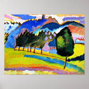 Kandinsky - Landschap met glooiende heuvels Poster