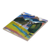 Kandinsky - Landschap met glooiende heuvels Tegeltje (Zijkant)