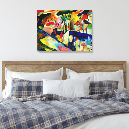 Kandinsky - Landschap met Regen Canvas Afdruk (Insitu (Slaapkamer))