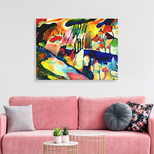 Kandinsky - Landschap met Regen Canvas Afdruk (Insitu (Woonkamer))