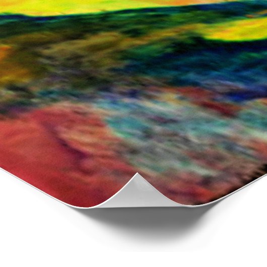 Kandinsky - Landschap met Regen Poster (Hoek)