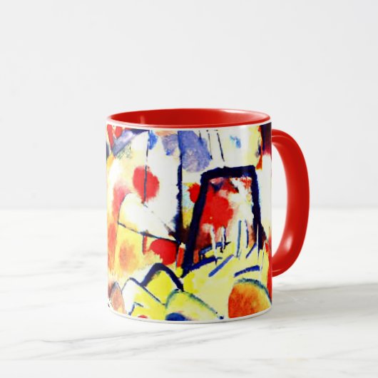 Kandinsky - Landschap met Rode Spots Mok (Voorkant rechts)