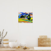 Kandinsky - Landschap met Rolling Hills Poster (Keuken)