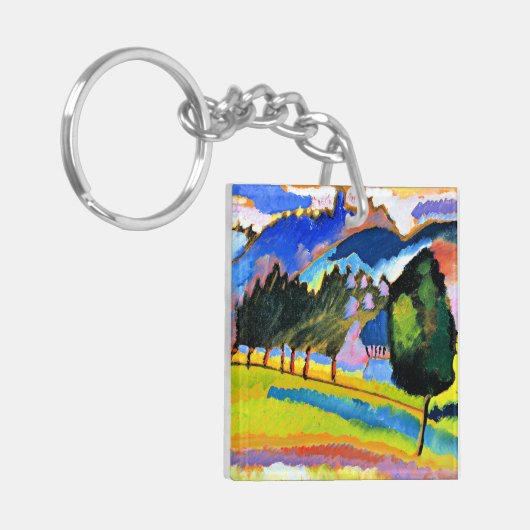 Kandinsky - Landschap met Rolling Hills Sleutelhanger (Voorkant Links)