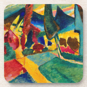 Kandinsky Landschap met Twee Populieren Bier Onderzetter