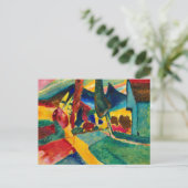 Kandinsky landschap met twee populieren briefkaart (Staand voorkant)