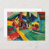 Kandinsky landschap met twee populieren briefkaart (Voorkant / Achterkant)