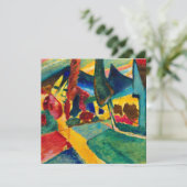 Kandinsky landschap met twee populieren feestdagenkaart (Staand voorkant)