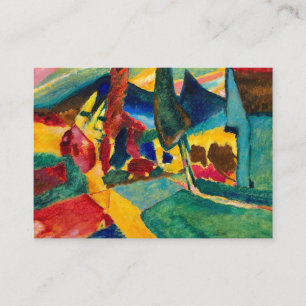 Kandinsky landschap met twee populieren informatiekaartje