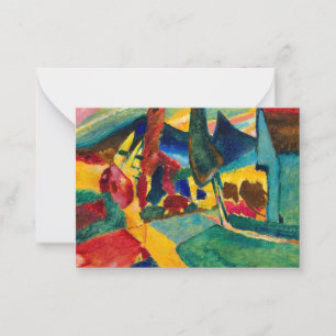 Kandinsky Landschap met Twee Populieren Notitiekaartje