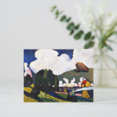 Kandinsky - Landschap nabij Murnau met locomotief Briefkaart (Staand voorkant)