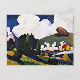 Kandinsky - Landschap nabij Murnau met locomotief Briefkaart