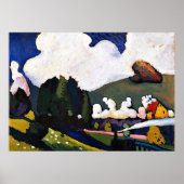 Kandinsky - Landschap nabij Murnau met locomotief Poster (Voorkant)