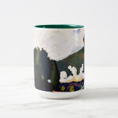 Kandinsky - Landschap nabij Murnau met locomotief Tweekleurige Koffiemok (Center)