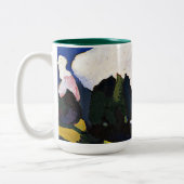 Kandinsky - Landschap nabij Murnau met locomotief Tweekleurige Koffiemok (Links)