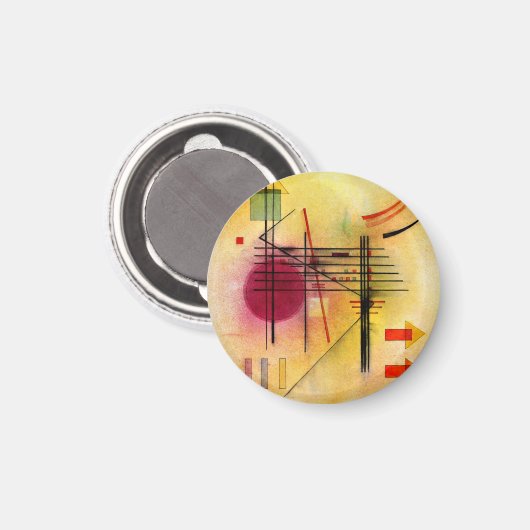 Kandinsky - Levendig, populair abstract schilderij Magneet (Voorkant / Achterkant)