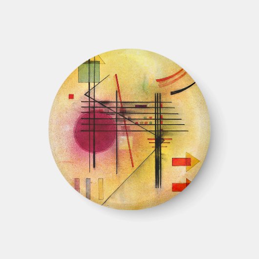 Kandinsky - Levendig, populair abstract schilderij Magneet (Voorkant)