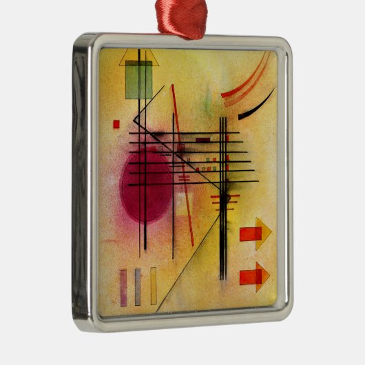 Kandinsky - Levendig, populair abstract schilderij Metalen Ornament (Rechts)