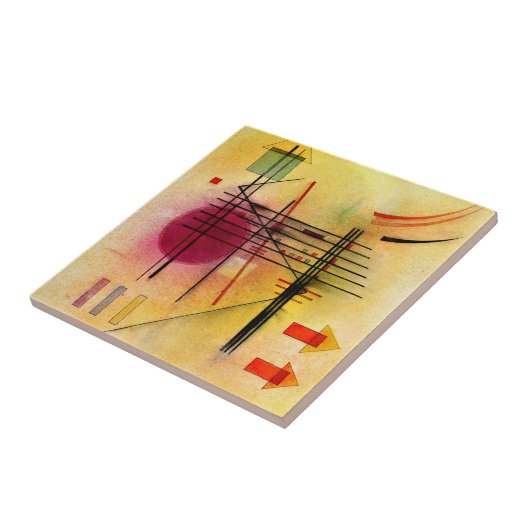 Kandinsky - Levendig, populair abstract schilderij Tegeltje (Zijkant)