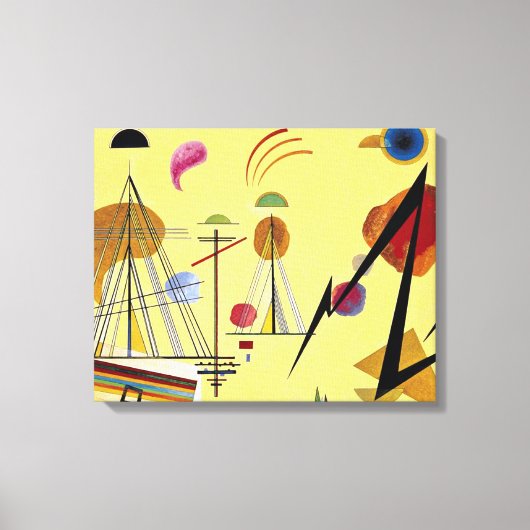 Kandinsky - Line-Spot, kleurrijk abstract schilder Canvas Afdruk (Voorkant)