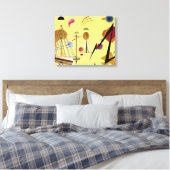 Kandinsky - Line-Spot, kleurrijk abstract schilder Canvas Afdruk (Insitu (Slaapkamer))
