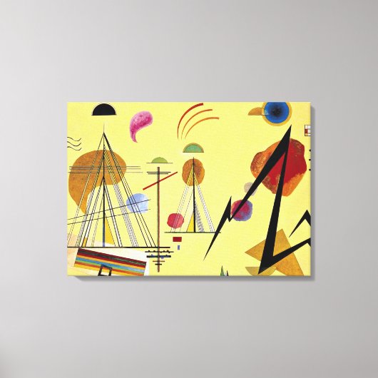 Kandinsky - Line-Spot, kleurrijk abstract schilder Canvas Afdruk (Voorkant)