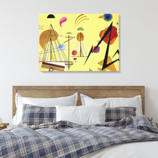 Kandinsky - Line-Spot, kleurrijk abstract schilder Canvas Afdruk (Insitu (Slaapkamer))