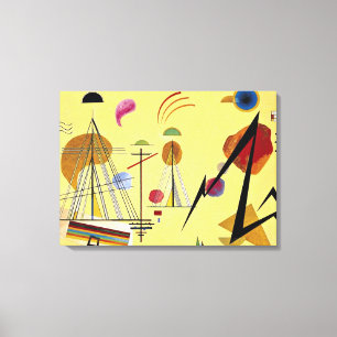 Kandinsky - Line-Spot, kleurrijk abstracte schilde Canvas Afdruk