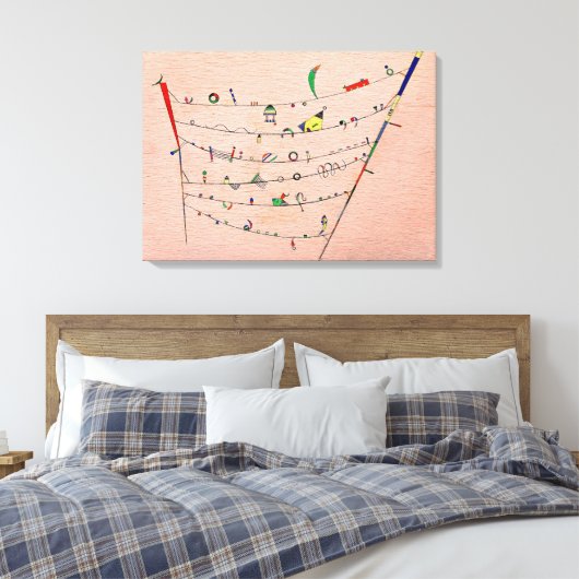 Kandinsky - Little Accents Canvas Afdruk (Insitu (Slaapkamer))