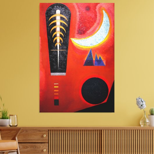 KANDINSKY - LOOSE IN RED (Loses im Rot) - 1925 - Canvas Afdruk (Insitu (Woonkamer))