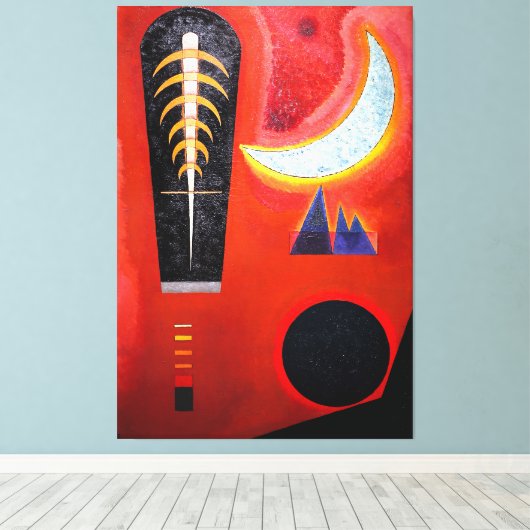 KANDINSKY - LOOSE IN RED (Loses im Rot) - 1925 - Canvas Afdruk (Insitu (Houten vloer))