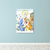 Kandinsky - Madonna en Child, prachtig schilderij Canvas Afdruk (Insitu (Houten vloer))