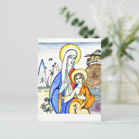 Kandinsky - Madonna en Kind, mooi schilderij Briefkaart (Staand voorkant)