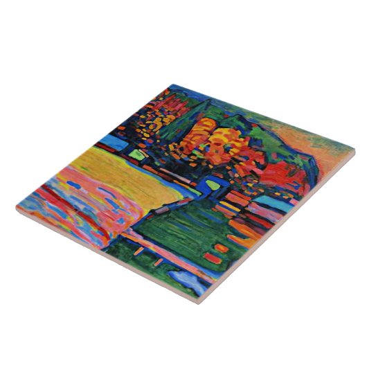 Kandinsky - Meer van Starnberg Tegeltje (Zijkant)