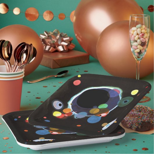 Kandinsky - Meerdere Borden voor cirkelpapier Papieren Bordje (Multi)